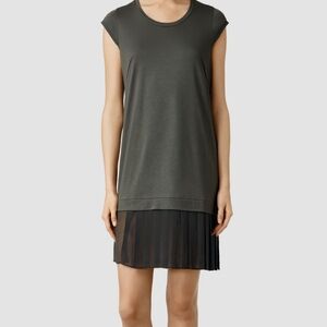 ALLSAINTS Dart Dress Olive Green Sz Large